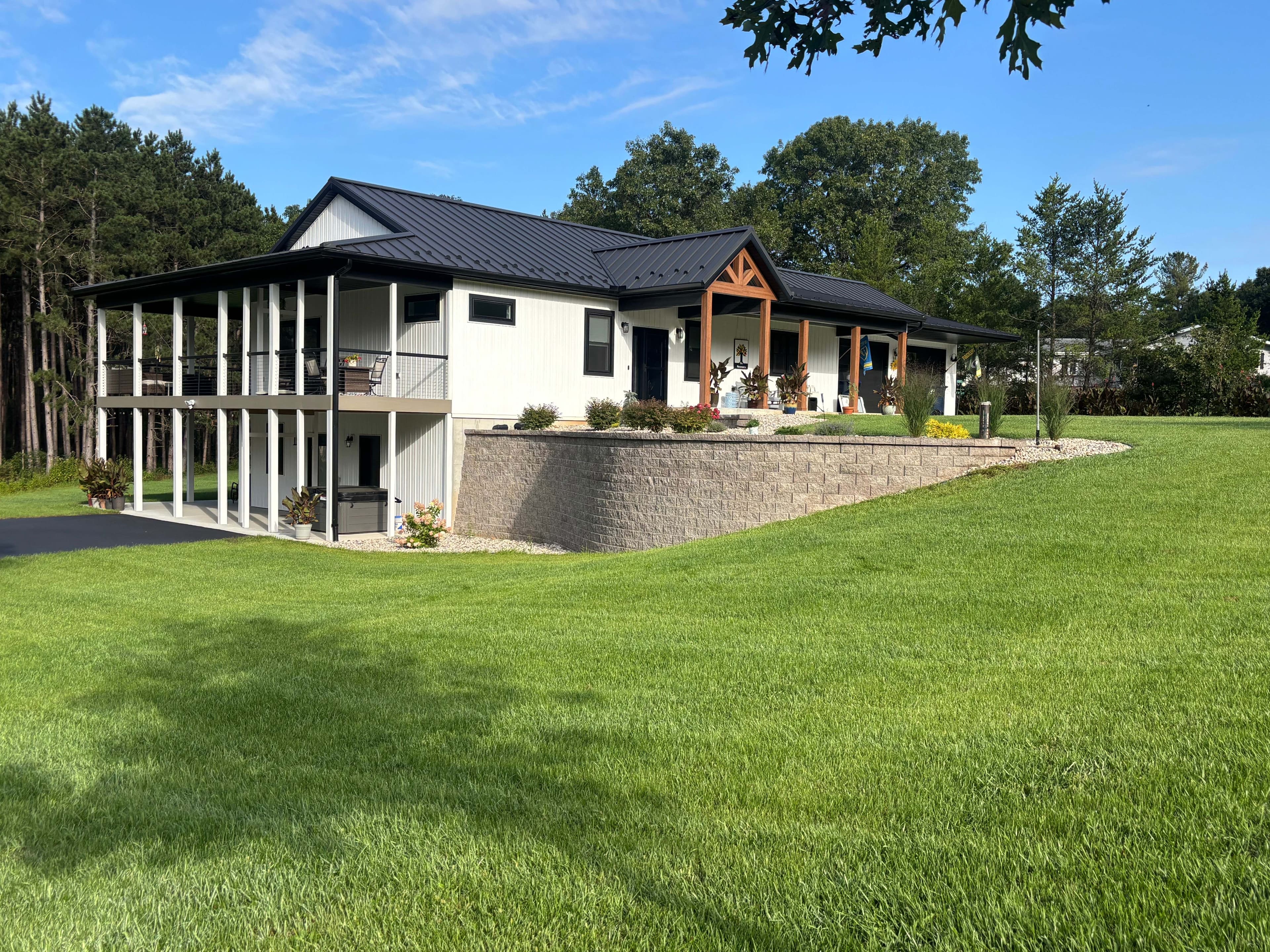 Wisconsin Dells Landscaping - Retaining Walls with Sod