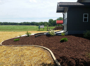 edging, bullet block, decorative stone, natural mulch