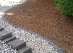 edging, bullet block, decorative stone, natural mulch