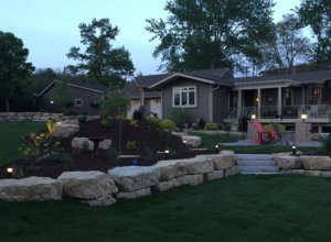 Boulder retaining walls